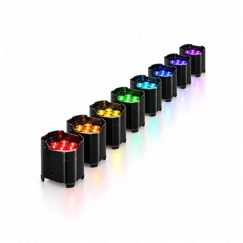 ADJ battery-powered uplighters
